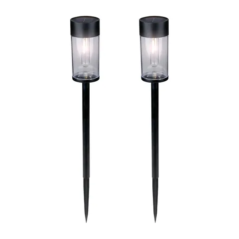 Grundig Lampada solare per esterni, confezione da 2, luce solare da giardino
