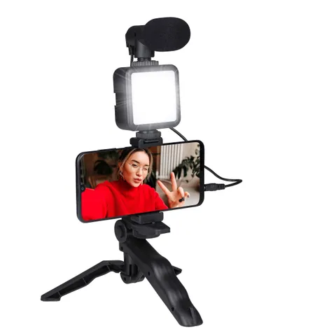 Grundig Treppiede Telefono con Lampada - Tripod con microfono - LED con 3 impostazioni
